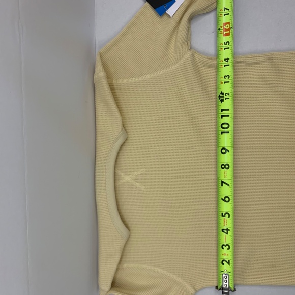 Boys Tony Hawk beige/gold oak/pale yellow crew neck waffle knit thermal shirt - Picture 9 of 9